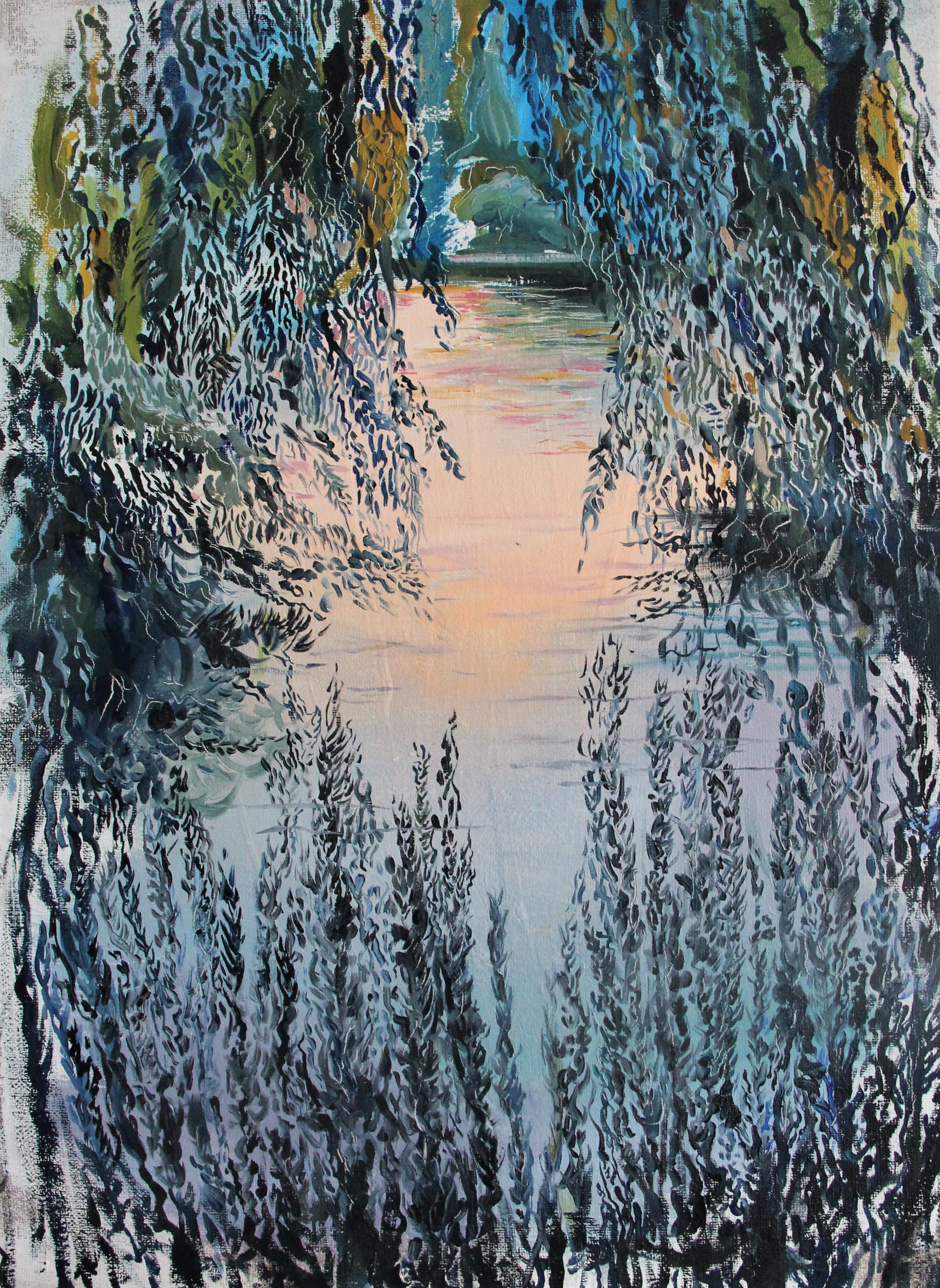 Willow Tree Over The Water